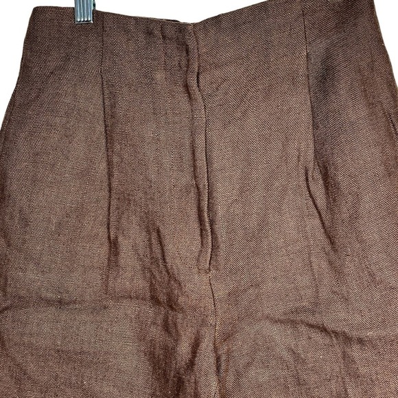 LouLou Studio Brown Linen Shorts - Picture 2 of 6